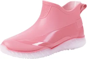 AMDBEL Womens Rain Boots Ankle, Women Rain Boots Black Waterproof Mid Calf Lightweight Cute Booties Fashion Out Work Comfortable Garden Shoes