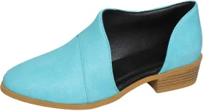 Ankle Boots for Women's Chelsea Fashion Retro Cut Out Low Heel Chunky Stacked Shoes Pointed Toe Casual Western Booties