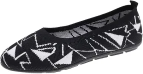 Black Ballet Flats for Women Comfort Slip on Round Toe Flat Shoes Casual Walking Shoe Bow Dressy Sandals Work Office Footwear