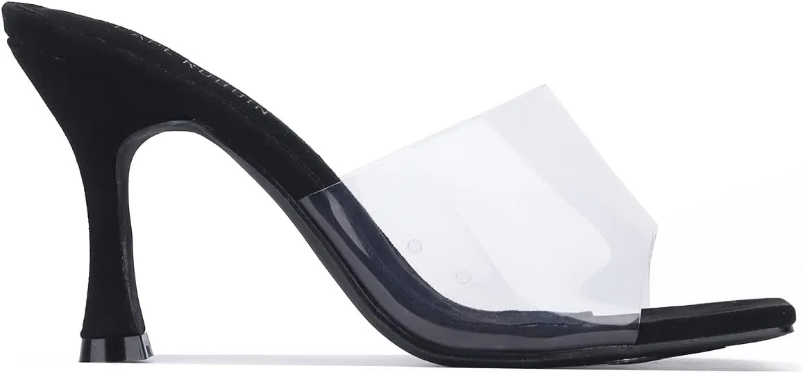 Cape Robbin Clear Sexy High Heels for Women, Transparent Open Toe Shoes Heels for Women