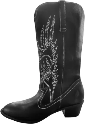 Cowboy Boots for Women Women's Western Classic Wide Calf Knee High Boots Cowgirl Fashion Embroidered Point Toe Boots