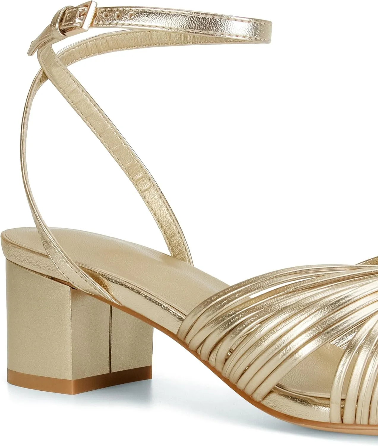 Dsevht Womens Bow Knot Heels Sandals Square Open Toe Chunky Heels Strappy Ankle Strap Sexy High Heel Sandals for Women