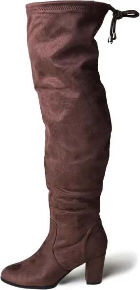 J. Adams Women's Aspen Over-the-Knee High Boots - Stylish Thigh-High Chunky Heels for Fall and Winter Fashion