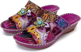 Lausiuoe Sandals Women Dressy Summer Flat Arch Support Orthopedic Slippers Comfy Casual Soft Sole Walking Orthotic Slides