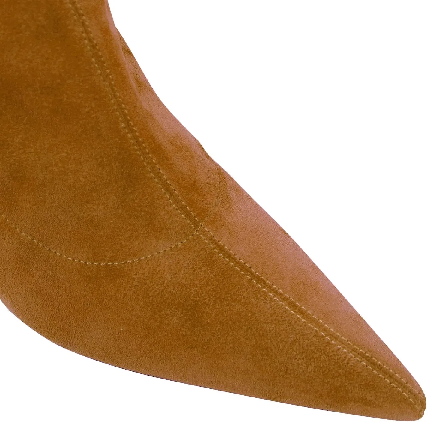 LEHOOR Sexy High Heels Thigh High Stiletto Boots Women Pointed Toe Stretch Zip Kitten Heel Suede Over Knee Boots 4-11 M US