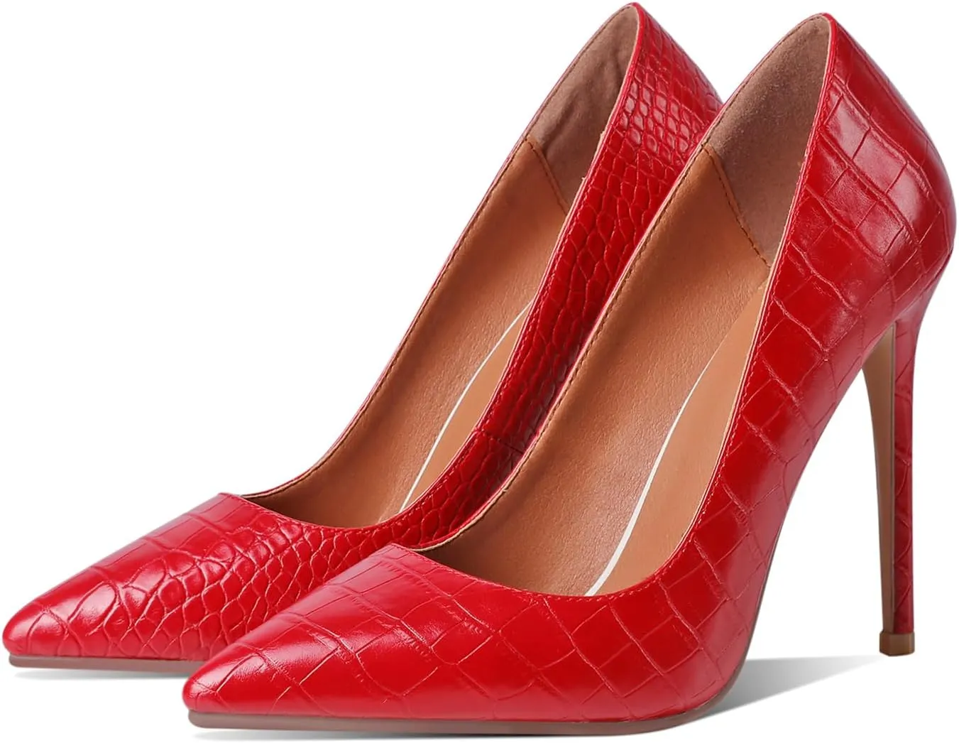 LEHOOR Women Pointed Toe Stiletto High Heels Snakeskin Slip On Stiletto Heel Pumps 5 inch Thin High Heel Sandals Closed Pointy Toe Sexy Fashion Wedding Party Evening Stilettos 4-11 M US