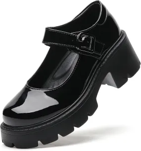 Mary Jane Shoes Women Platform Mary Janes for Women Round Toe Chunky Heels Women's Pumps Fashion Classic Comfortable Dressy Business Casual Shoes Dress Shoes