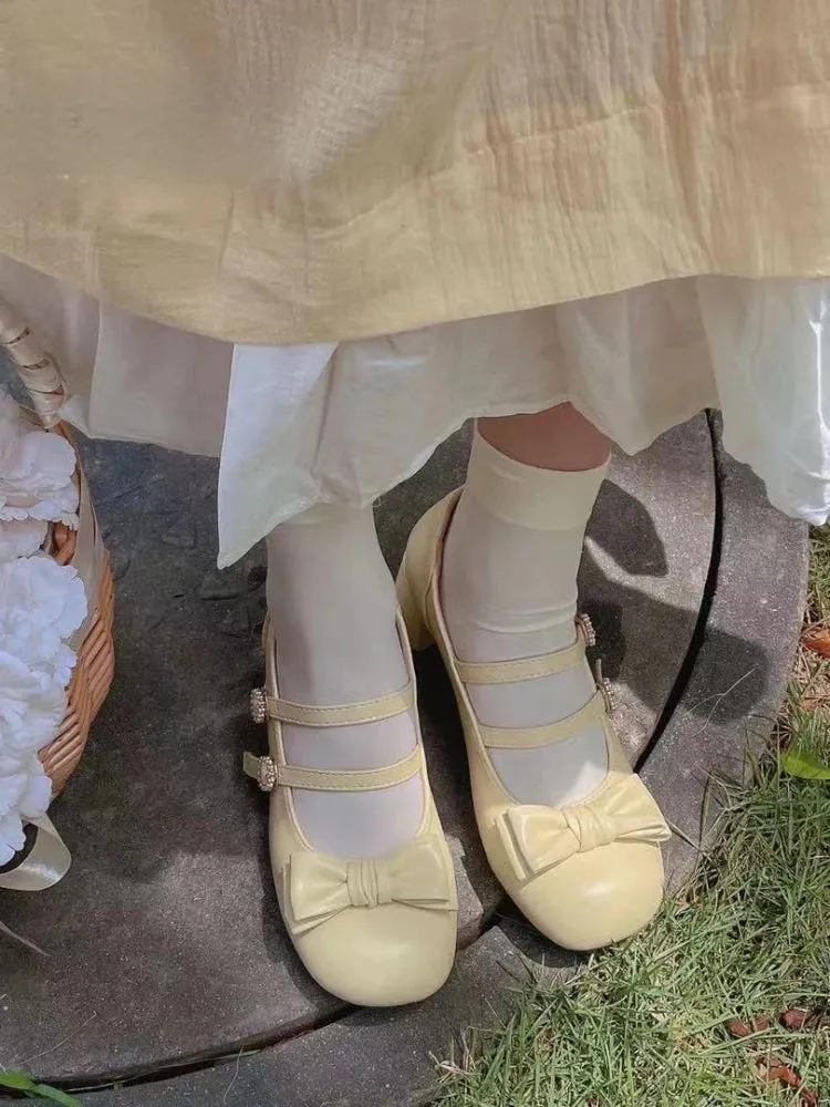 MQTIME  -  Japanese Lolita Kawaii Sandals Women College Style Bow Design Sweet Mary Janes Shoes Female Pure Color Casual Shoes Autumn 2024