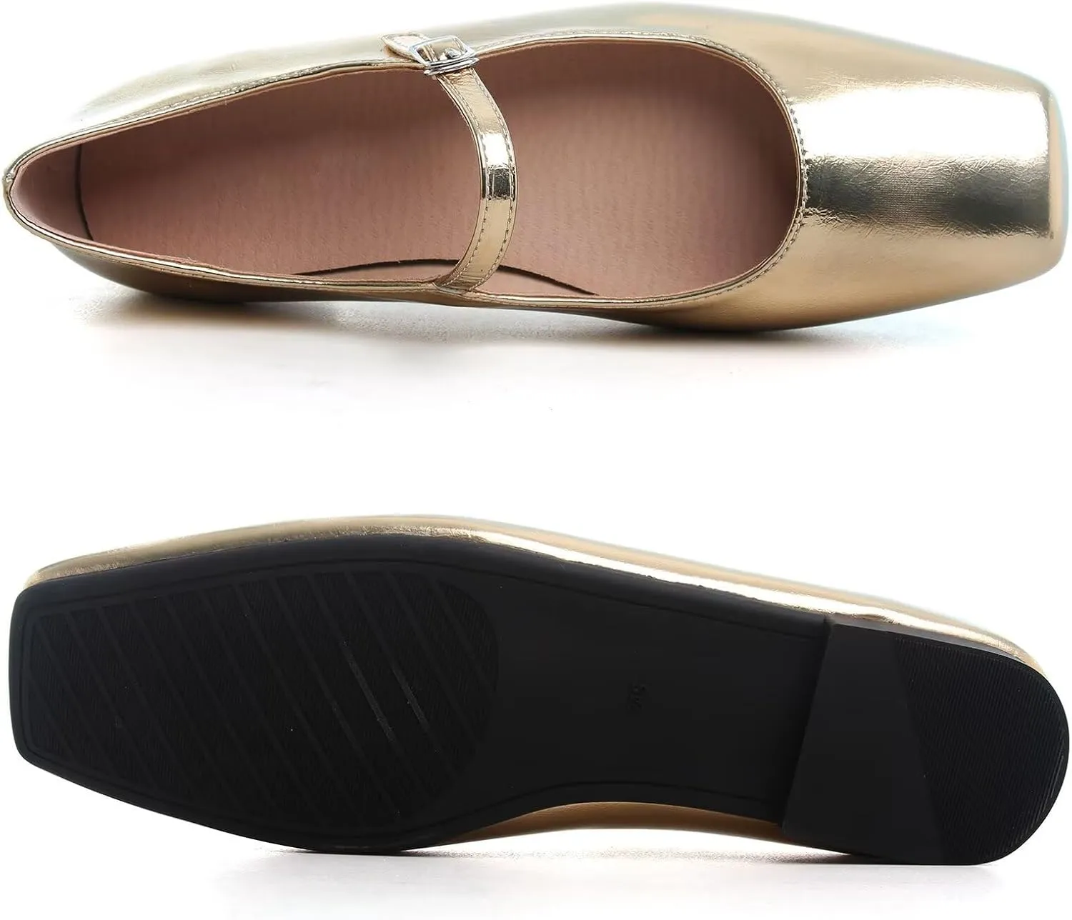 SAILING LU Women's Retro Plaid Dress Shoes Comfort Pointed Toe Adjustable Buckle Ballet Flats Portable Holiday Shoes