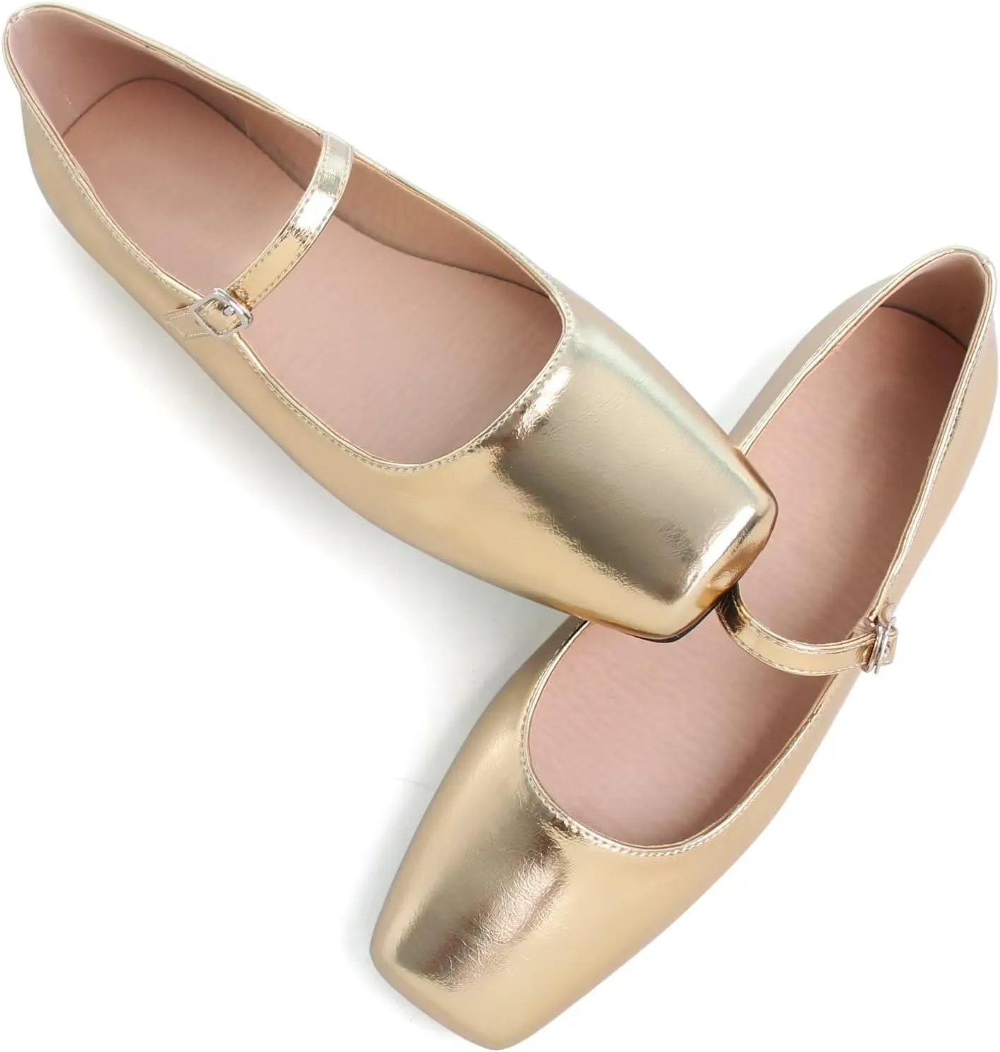 SAILING LU Women's Retro Plaid Dress Shoes Comfort Pointed Toe Adjustable Buckle Ballet Flats Portable Holiday Shoes