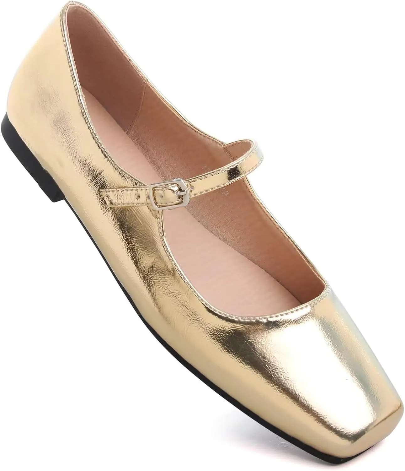 SAILING LU Women's Retro Plaid Dress Shoes Comfort Pointed Toe Adjustable Buckle Ballet Flats Portable Holiday Shoes