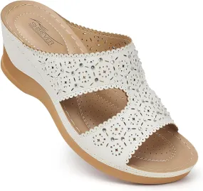 SHIBEVER Wedge Sandals for Dressy Women Platform Summer Womens Low Heels Arch Support Sandal