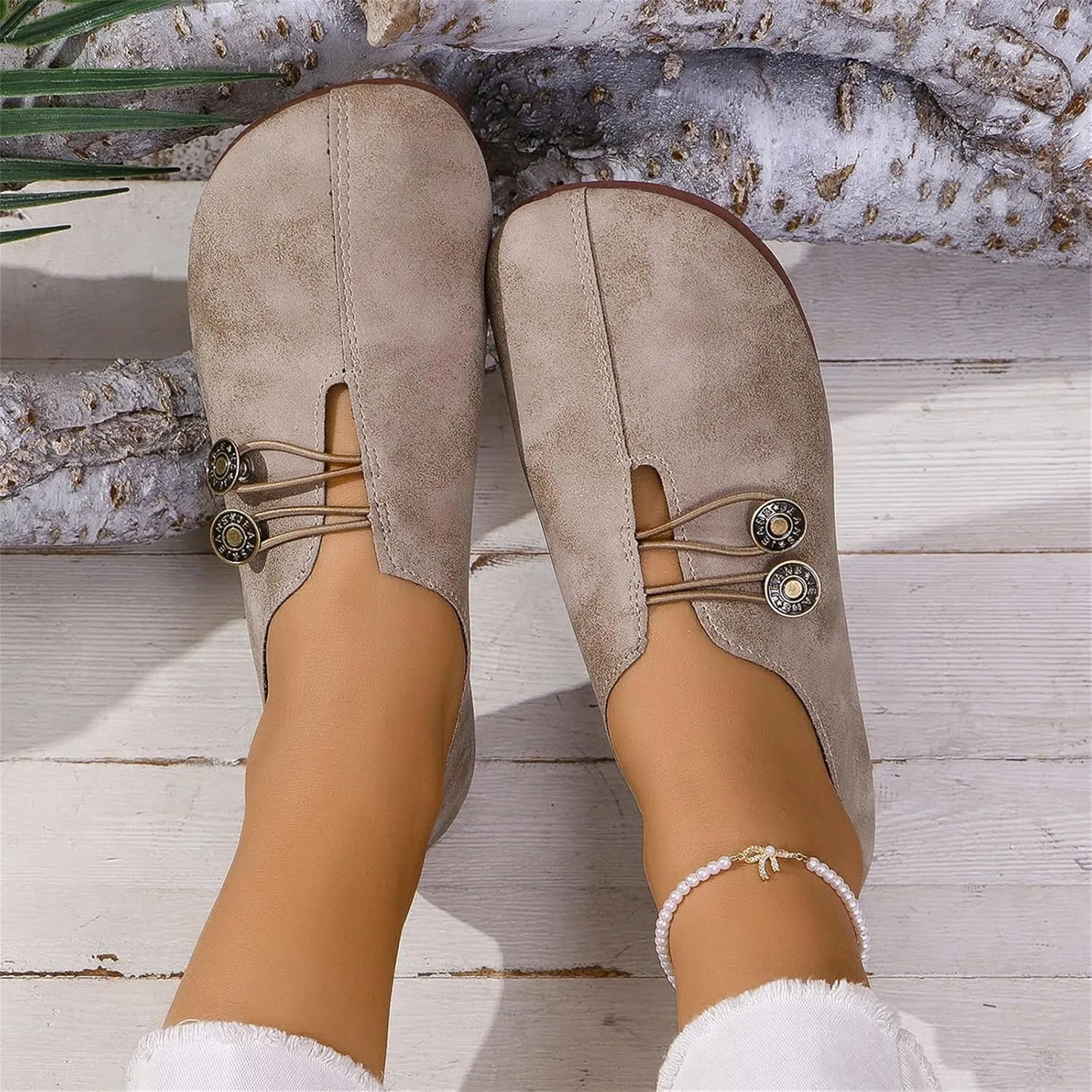 Summer Sandals for Women 2025 Soft Soled Round Toe Flats Dress Flat Dressy Ballet Low Wedge Ladies Fashion Trendy Solid Color Leather Buckle 2025