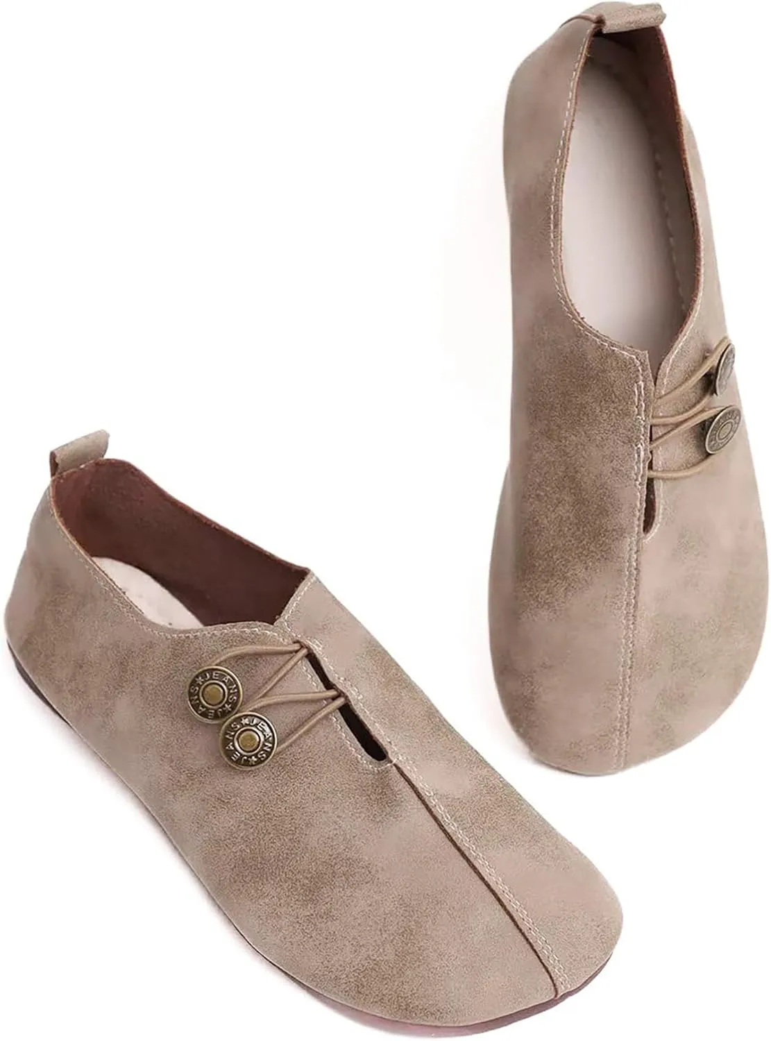 Summer Sandals for Women 2025 Soft Soled Round Toe Flats Dress Flat Dressy Ballet Low Wedge Ladies Fashion Trendy Solid Color Leather Buckle 2025