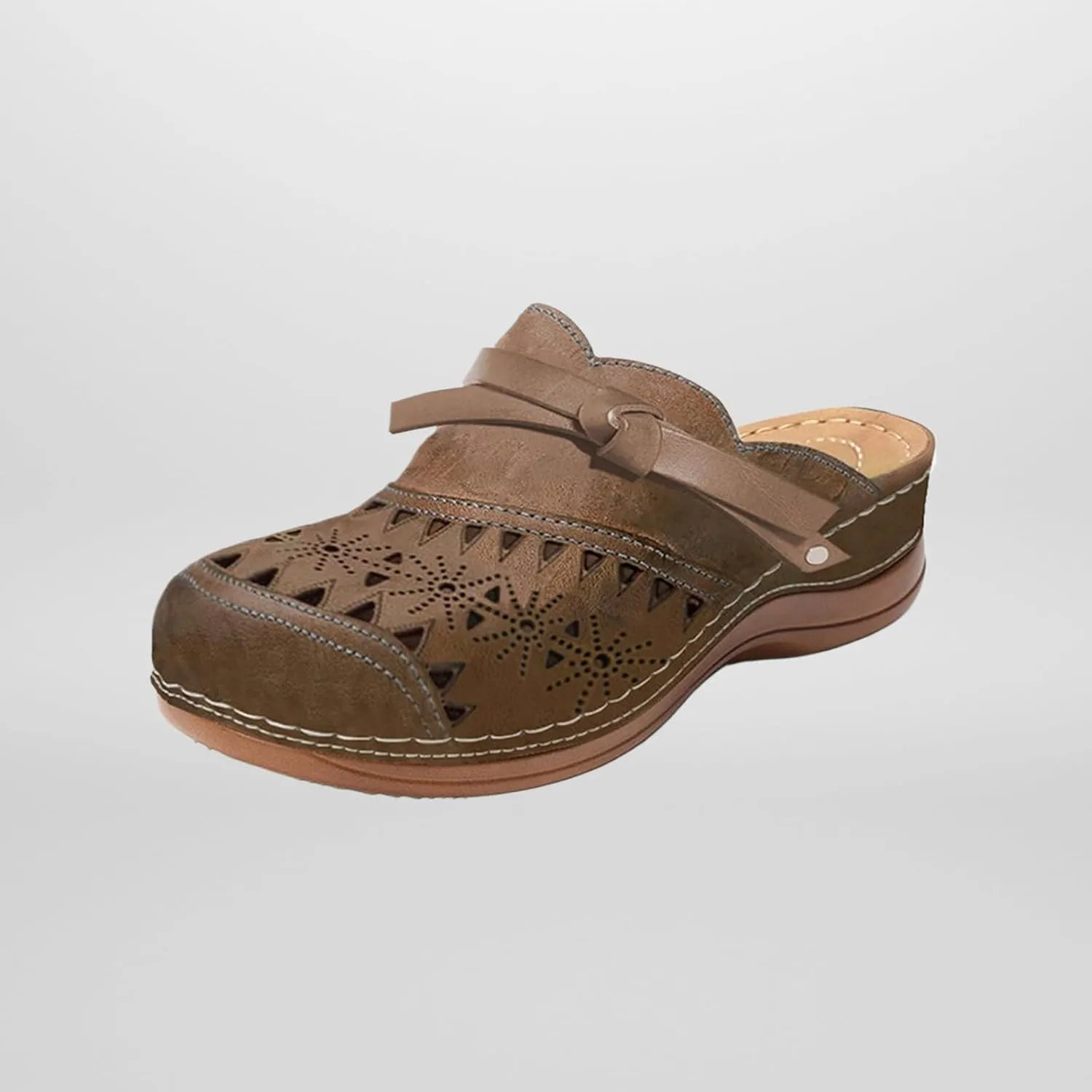 Wide Width Clogs and Mules Shoes Women Support Anti-Slip Summer Sandal Vintage Closed Toe Snadals Hollow Casual Wedge Sandals Beach Sports Cute Slippers