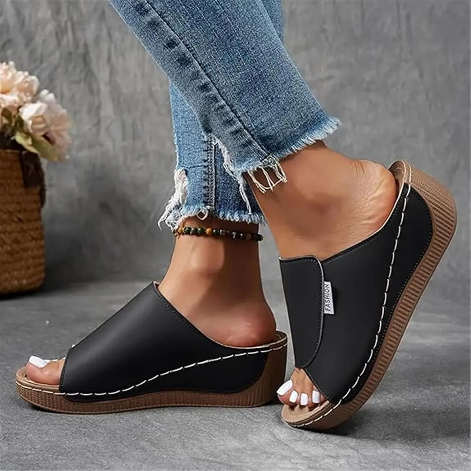 Women Sandals Comfortable Dressy Summer Orthopedic Slippers Arch Support Orthotic Slides for Plantar Fasciitis 2025