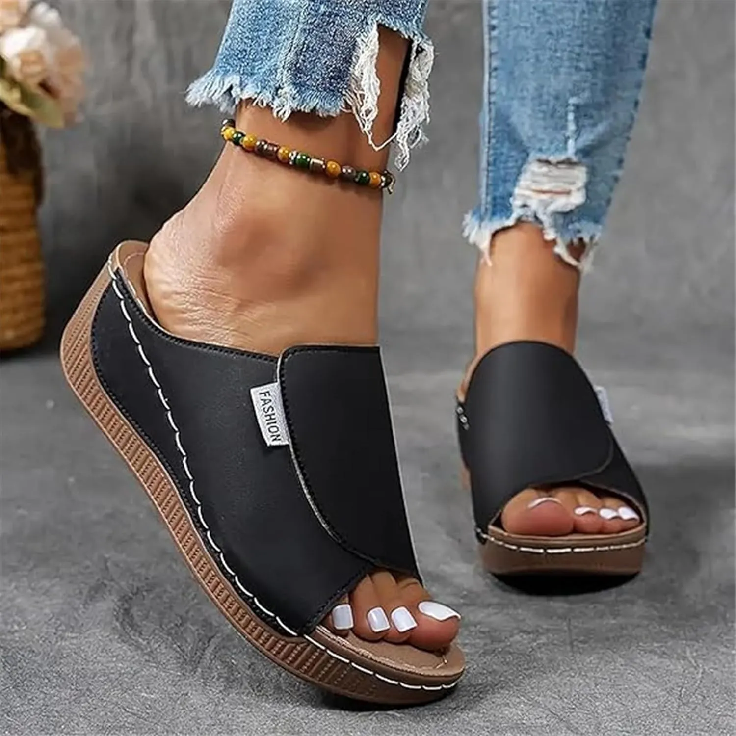 Women Sandals Comfortable Dressy Summer Orthopedic Slippers Arch Support Orthotic Slides for Plantar Fasciitis 2025