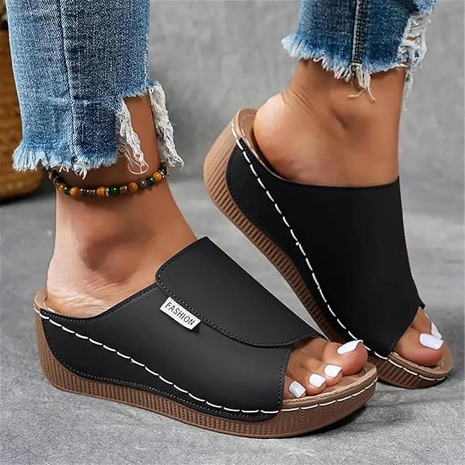 Women Sandals Comfortable Dressy Summer Orthopedic Slippers Arch Support Orthotic Slides for Plantar Fasciitis 2025