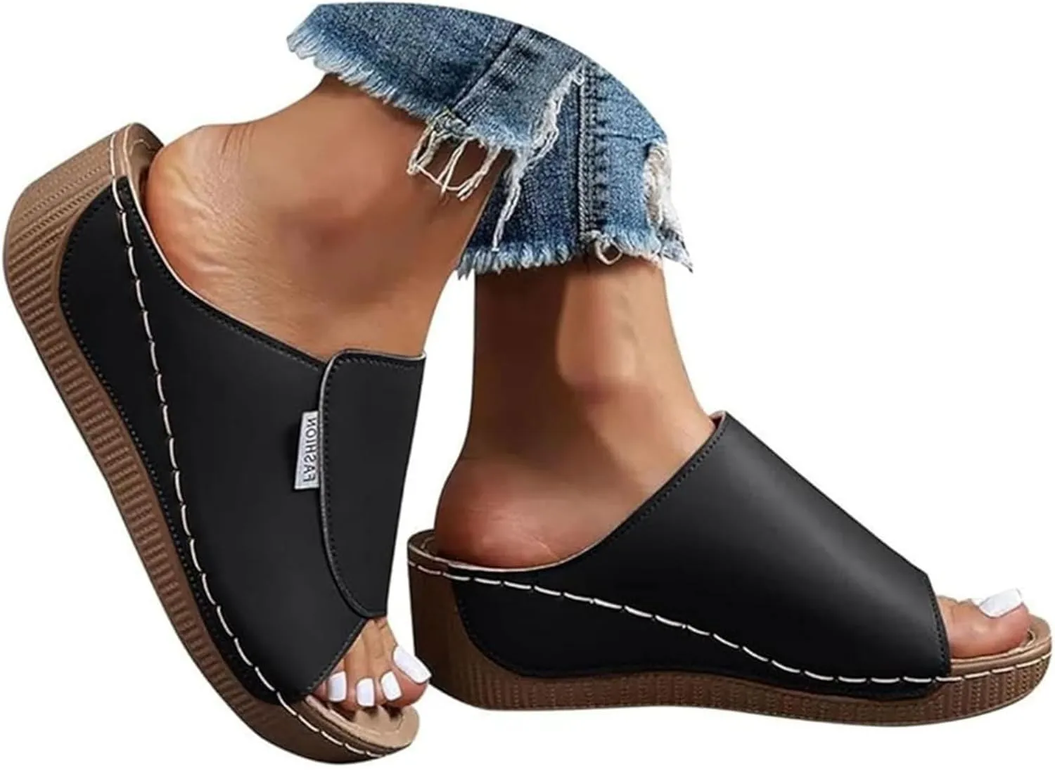 Women Sandals Comfortable Dressy Summer Orthopedic Slippers Arch Support Orthotic Slides for Plantar Fasciitis 2025
