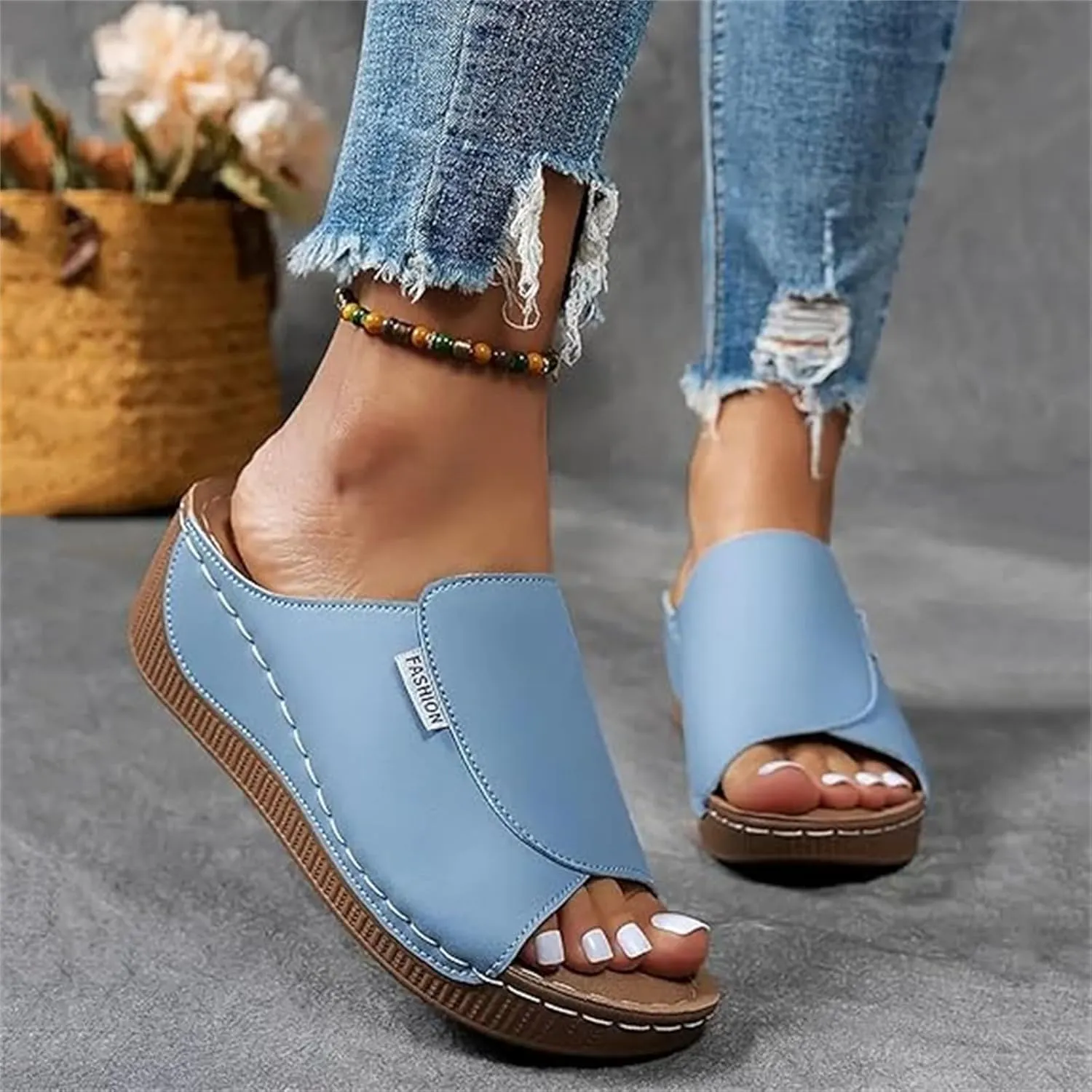 Women Sandals Comfortable Dressy Summer Orthopedic Slippers Arch Support Orthotic Slides for Plantar Fasciitis 2025